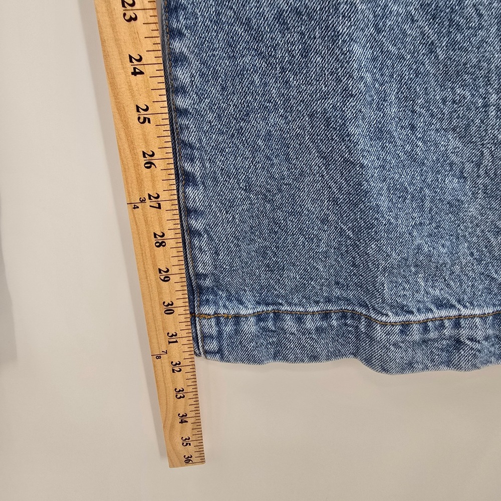 John Galt Brandy Melville Wide Leg Jeans Blue High Waist Patch Pocket Womens S - Picture 3 of 8